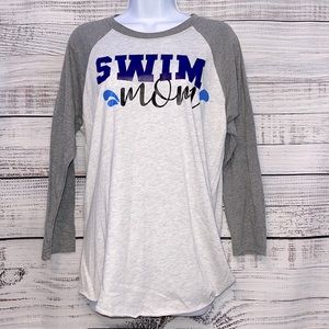 Gray Raglan Baseball style T-shirt | Size Medium